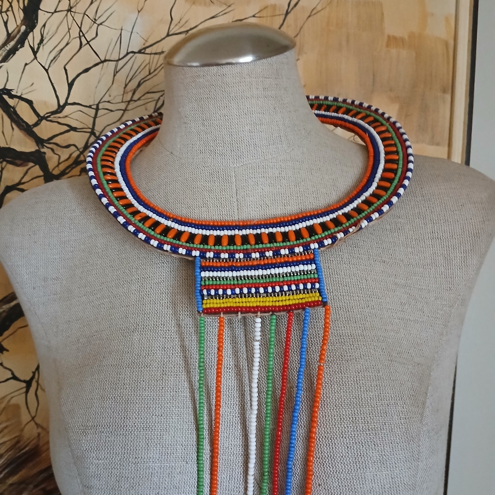 African Maasii Beaded Necklace